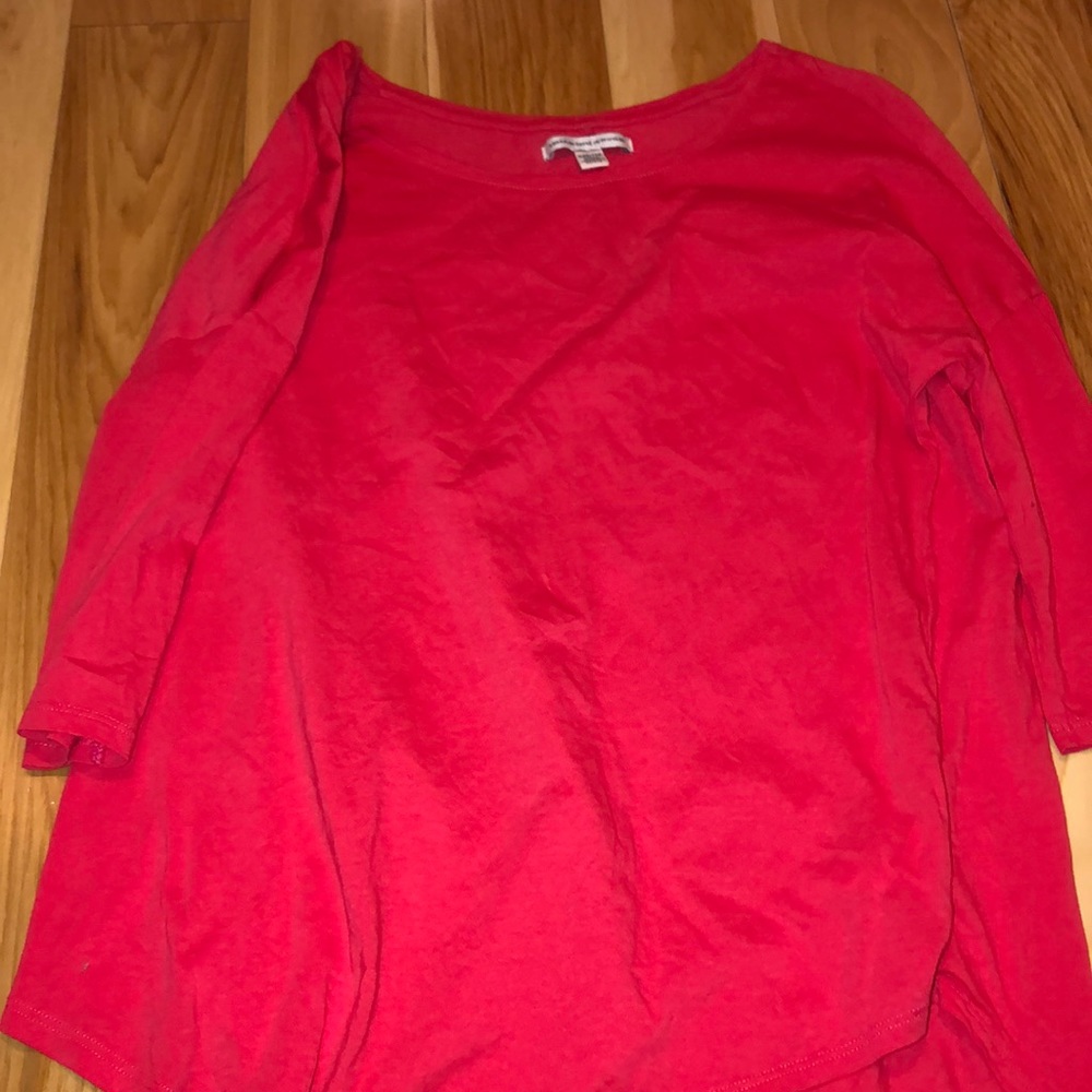 pink american eagle 3/4 shirt